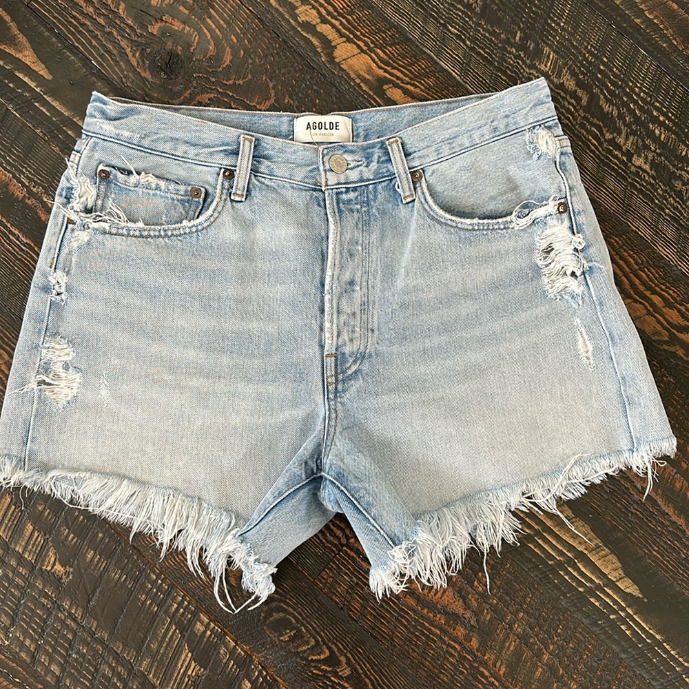 AGOLDE Parker Long Jean shorts! SZ 29!